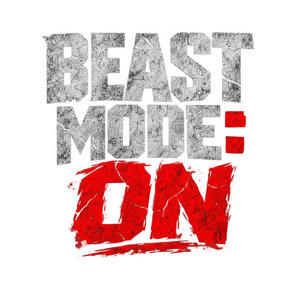 [Digital Download] Beast Mode Gym Grunge T-Shirt SVG PNG EPS Cricut Silhouette Sublimation Design