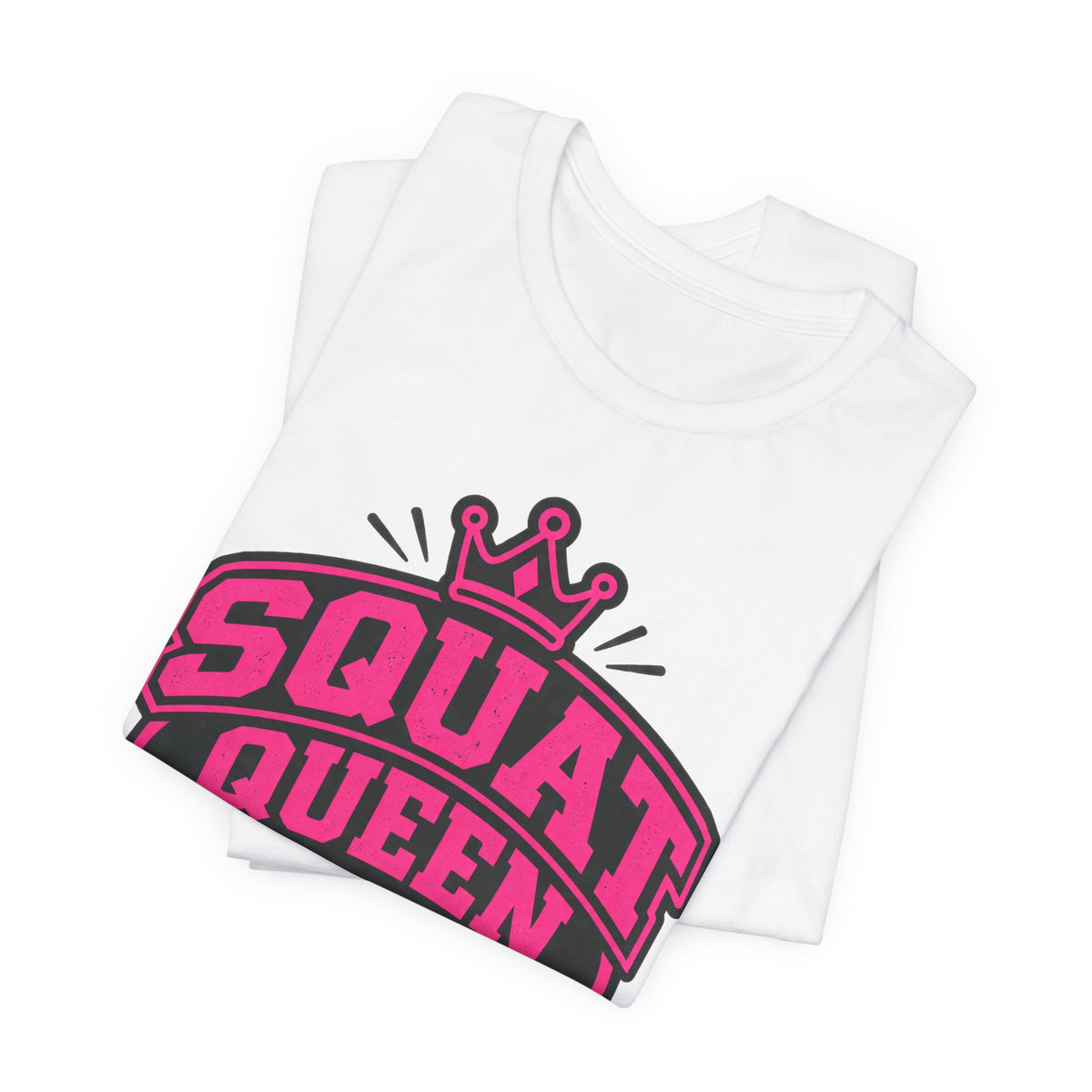Squat Queen Retro Badge T-Shirt | Gym Girl Weightlifting Tee | Fitness Queen Gift Shirt