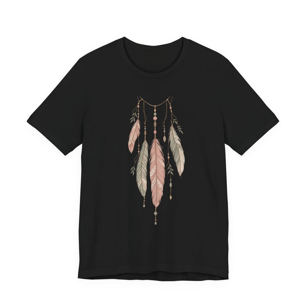 Feather Dreamcatcher T-Shirt | Boho Fine Linework Tee | Free Spirit Gift Shirt