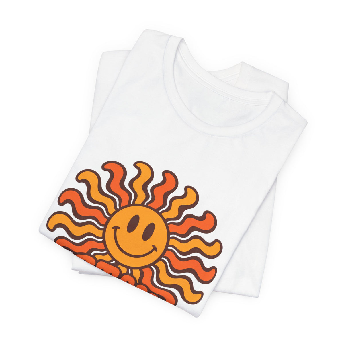 Groovy Smiley Sun 70s T-Shirt | Retro Psychedelic Tee | Stay Groovy Gift Shirt