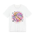 Pastel Drip Basketball Tee | Coquette Bow Basketball Shirt | Cute Basketball Gift | Girly Basketball Graphic Tee