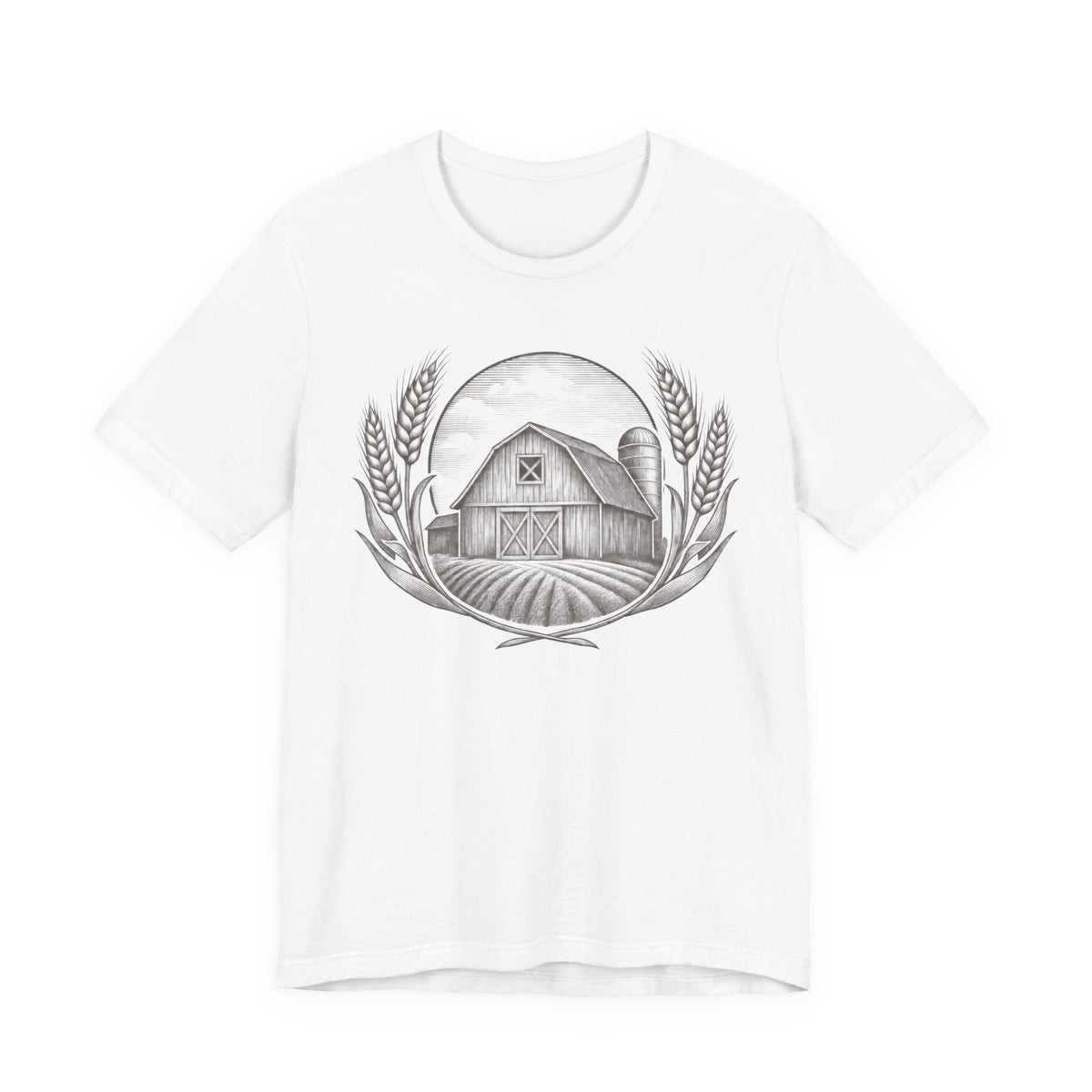 Farmhouse Family Woodcut T-Shirt | Vintage Barn Farm Life Tee | Country Family Gift Shirt