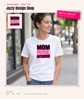 [Digital Download] Mom Mode Activated Funny Grunge T-Shirt SVG PNG EPS Cricut Silhouette Sublimation Design