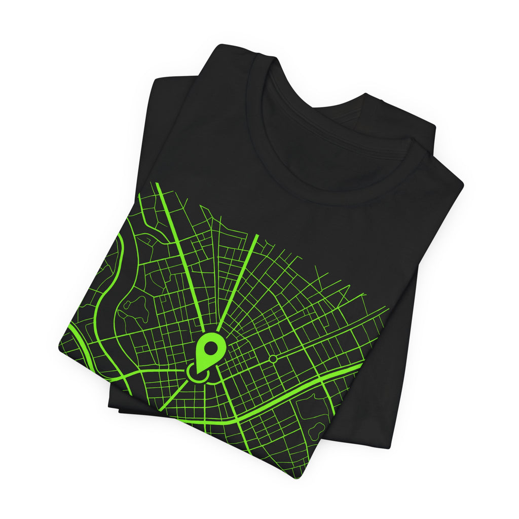 Urban City Map Tee | Streetwear Location Pin Shirt | City Map Streetwear Shirt | Urban Cartography Gift Tee