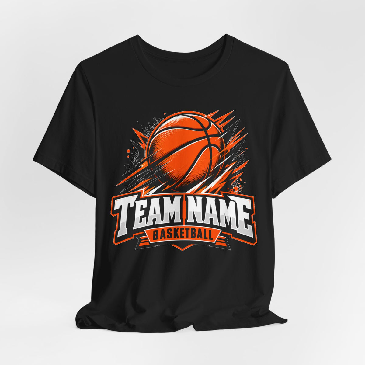 Custom Team Name Basketball Tee | Personalized Bold Team Logo Shirt | Custom Basketball Team Gift | Comic Style Team Logo Design