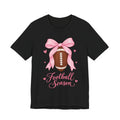Football Mom Coquette Bow T-Shirt | Sideline Mom Tee | Football Mom Shirt | Game Day Mom Gift Shirt