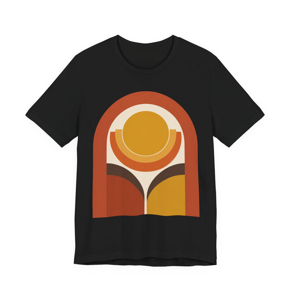 Sunset Arch Geometric T-Shirt | Bauhaus Abstract Art Tee | Modern Minimalist Gift Shirt