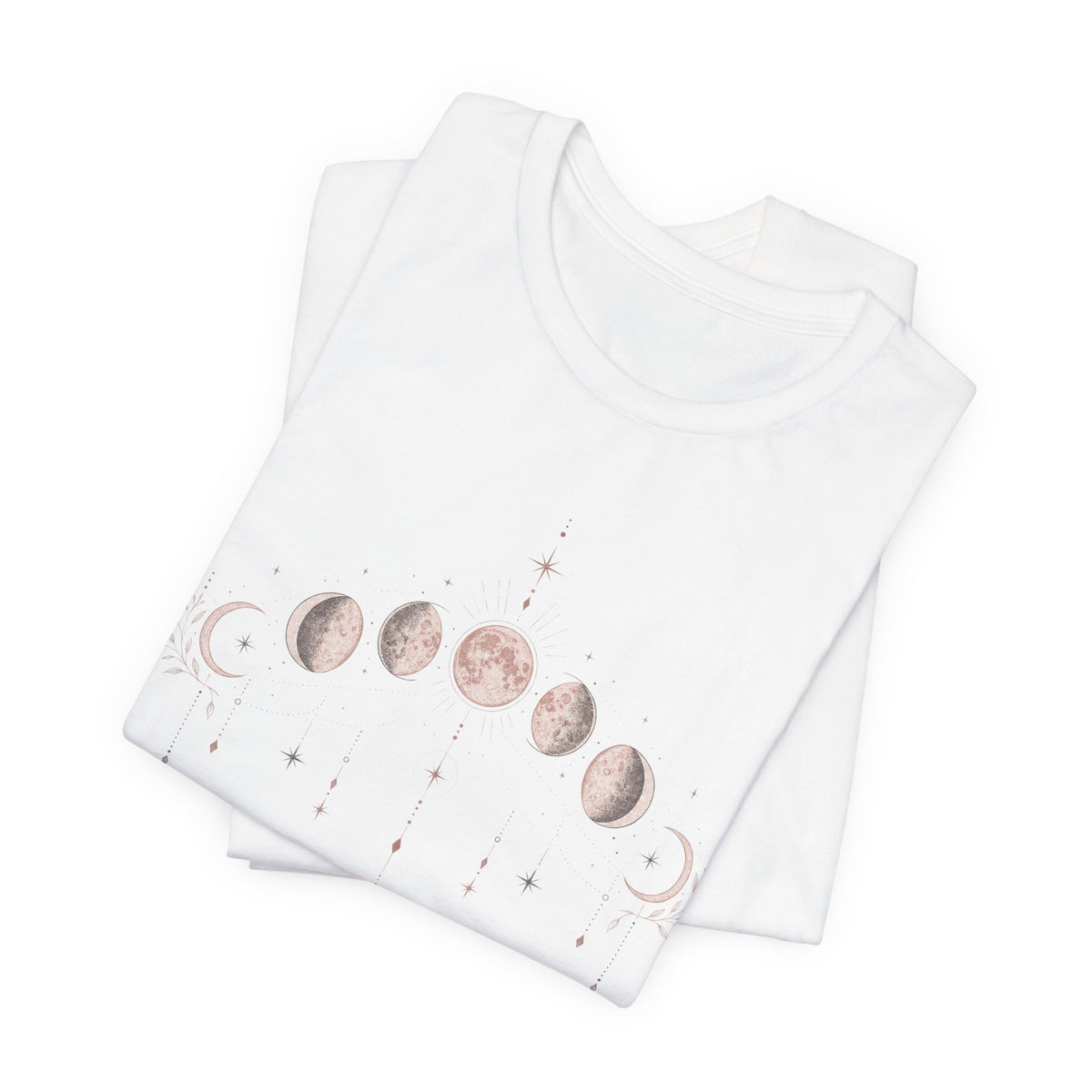 Moon Phases T-Shirt | Boho Celestial Linework Tee | Mystical Lunar Gift Shirt