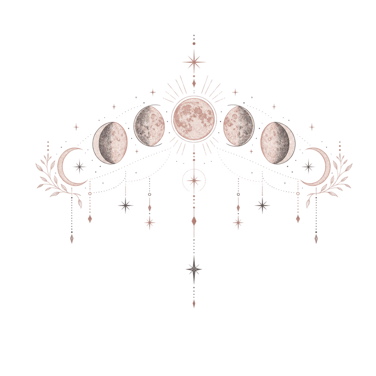 [Digital Download] Moon Phases T-Shirt SVG PNG EPS Cricut Silhouette Sublimation Design