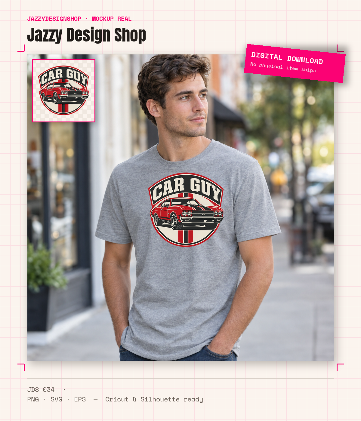[Digital Download] Muscle Car Retro Badge T-Shirt SVG PNG EPS Cricut Silhouette Sublimation Design