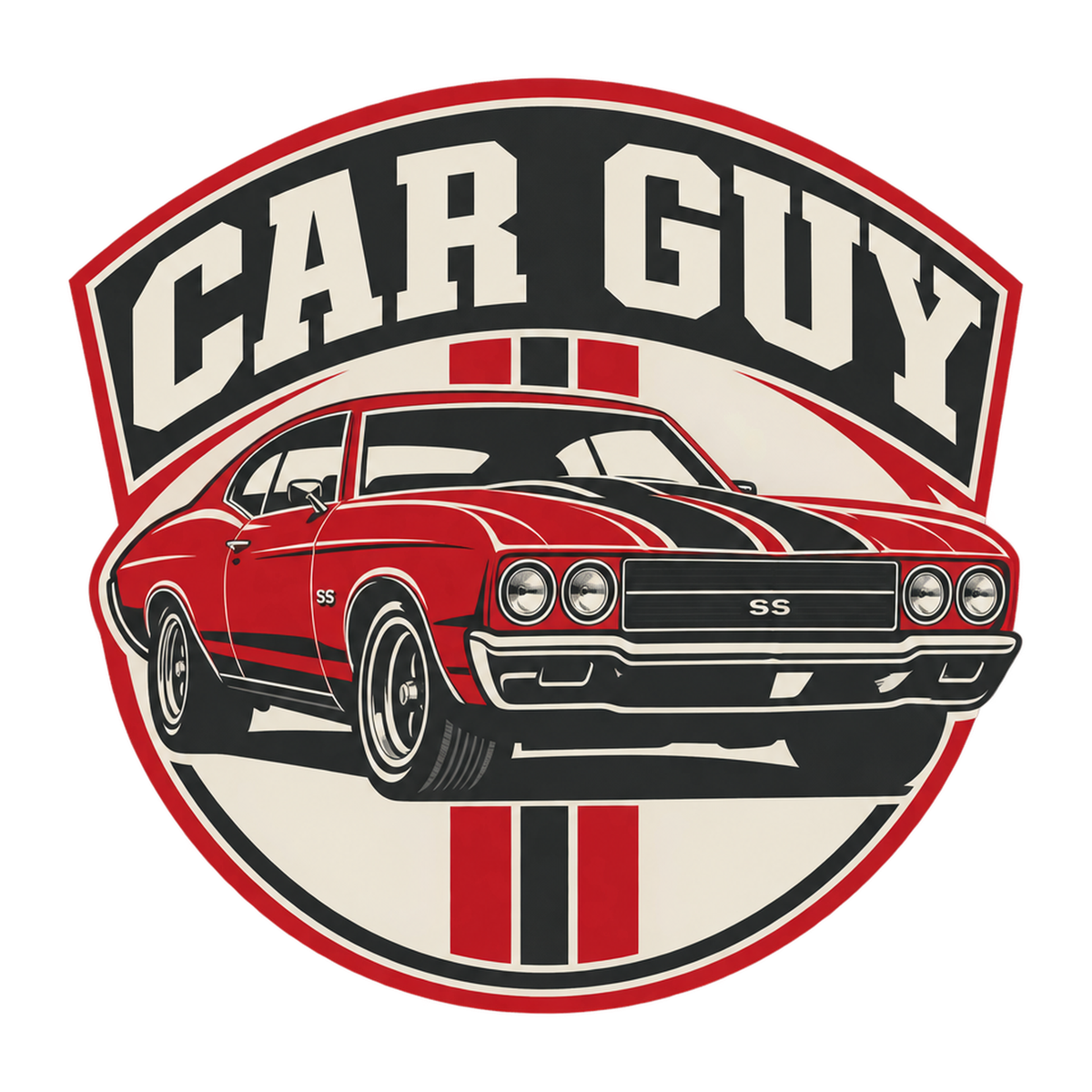 [Digital Download] Muscle Car Retro Badge T-Shirt SVG PNG EPS Cricut Silhouette Sublimation Design