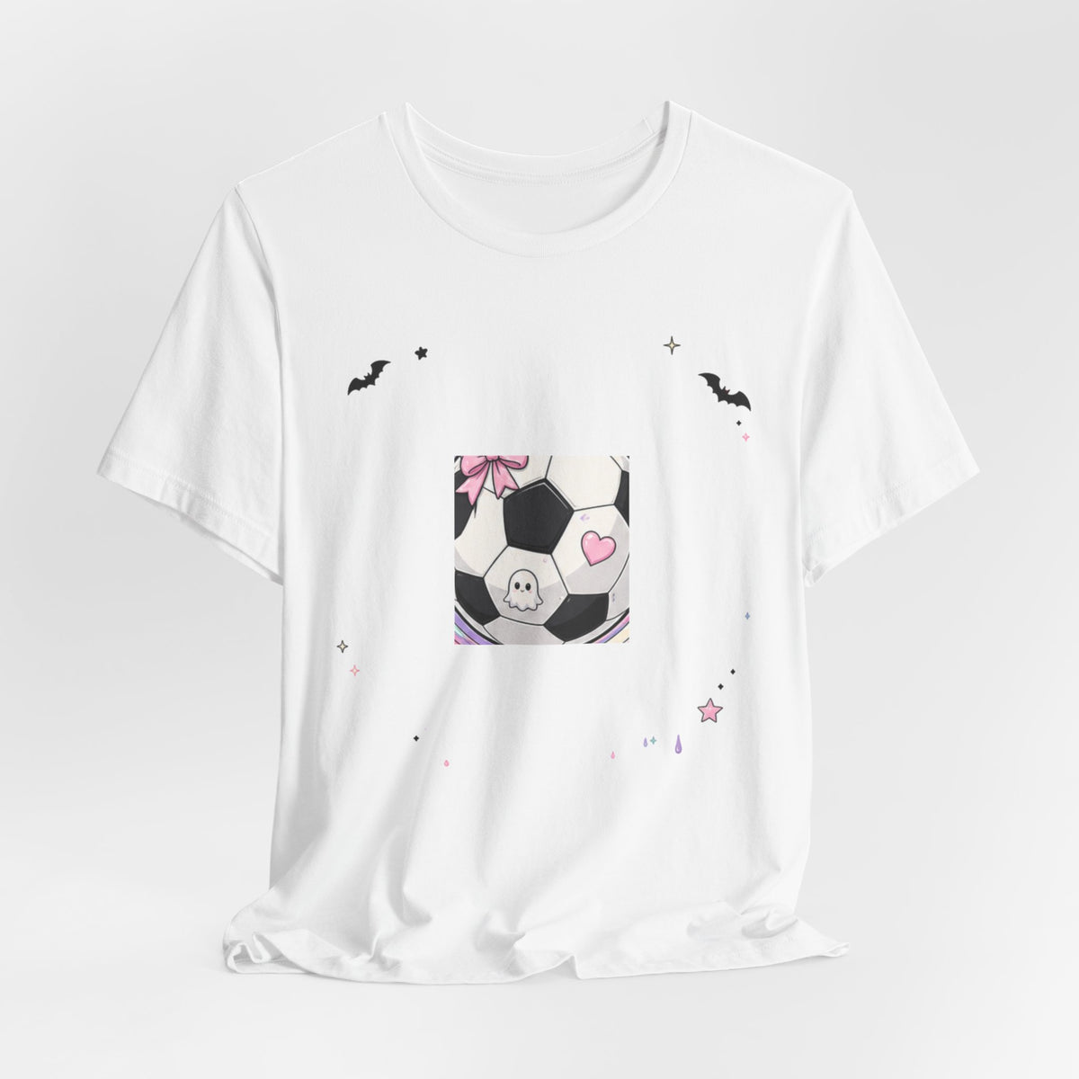 Eat Sleep Soccer Repeat Tee | Pastel Soccer Badge Shirt | Soccer Gift Tee | Cute Soccer Ball Design