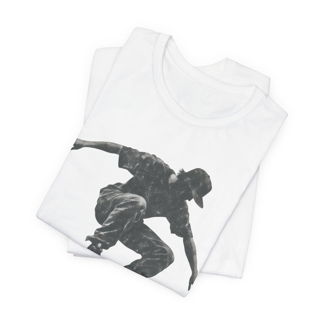 Skate Grunge Silhouette Tee | Skater Trick Design Shirt | Skateboard Streetwear Shirt | Skater Gift Tee