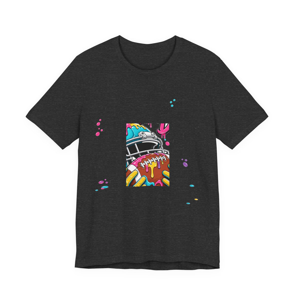 Respect The Drip Neon Tee | Bold Football Paint Drip Shirt | Football Graphic Gift | Bright Sports Tee