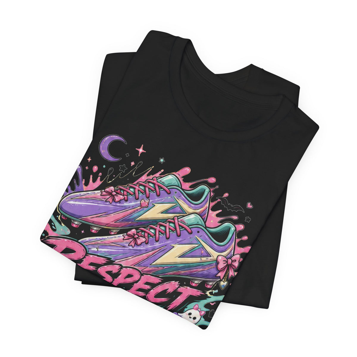 Respect The Grind Cleats Tee | Pastel Soccer Cleats Shirt | Soccer Gift Tee | Halloween Soccer Design