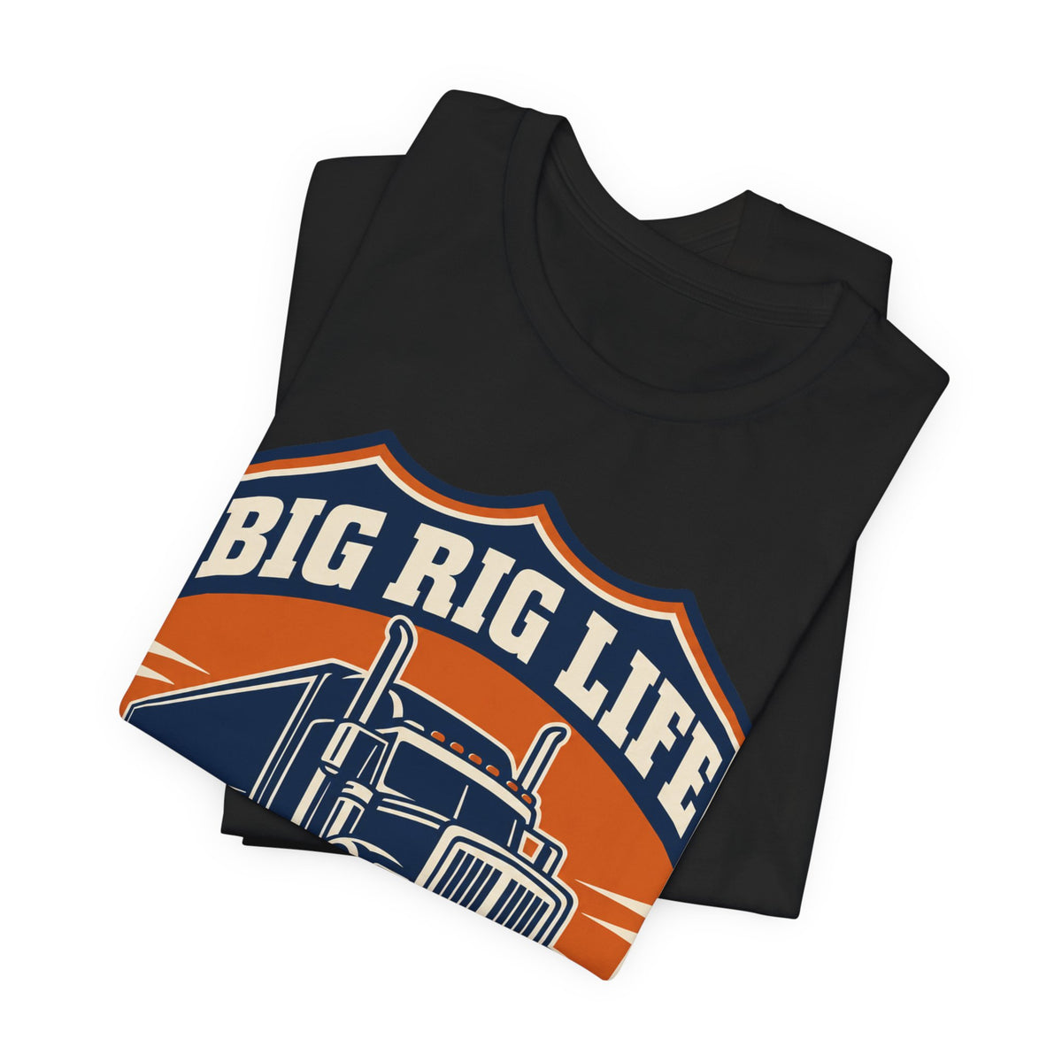 Big Rig Trucker Retro Badge T-Shirt | Truck Driver Gift Shirt | Trucker Life Tee | CDL Driver Gift