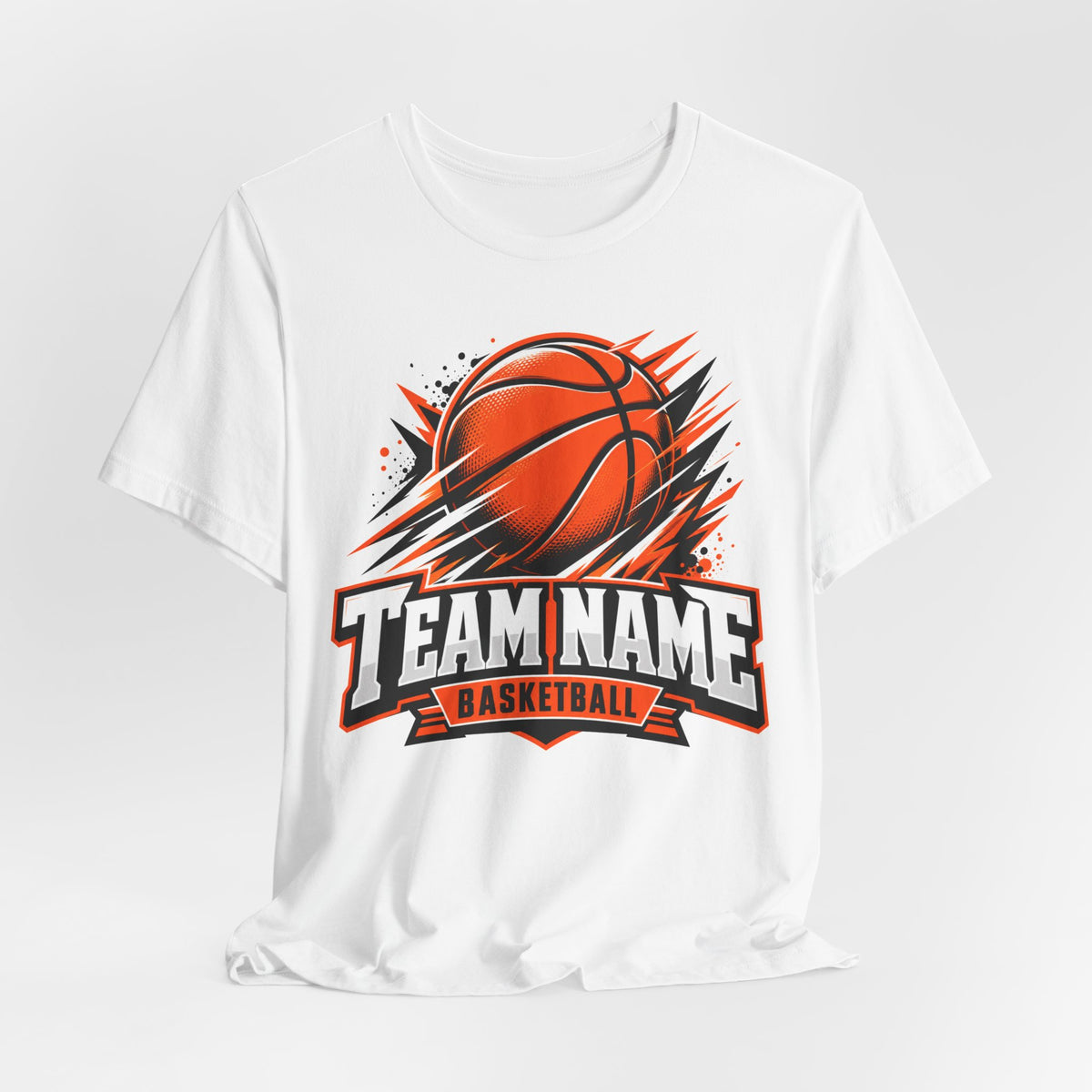 Custom Team Name Basketball Tee | Personalized Bold Team Logo Shirt | Custom Basketball Team Gift | Comic Style Team Logo Design