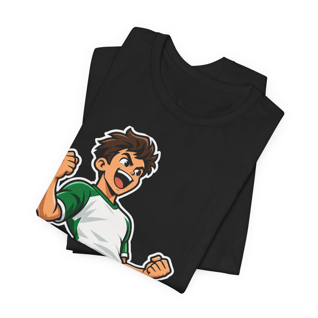 Soccer Cartoon Mascot Tee | Goal Celebration Kids Design | Funny Soccer Player Shirt | Soccer Mascot Gift | Youth Soccer Gift | Soccer Team Kids Design