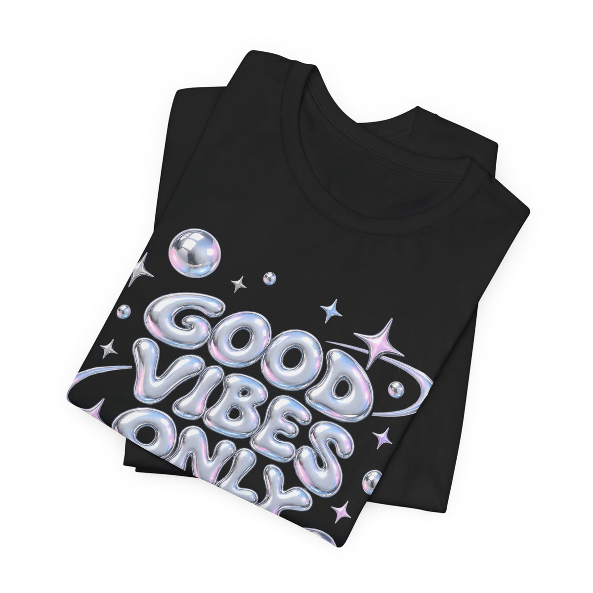 Y2K Chrome Bubble T-Shirt | Y2K Aesthetic Streetwear Tee | 2000s Chrome Text Shirt | Y2K Streetwear Gift Shirt