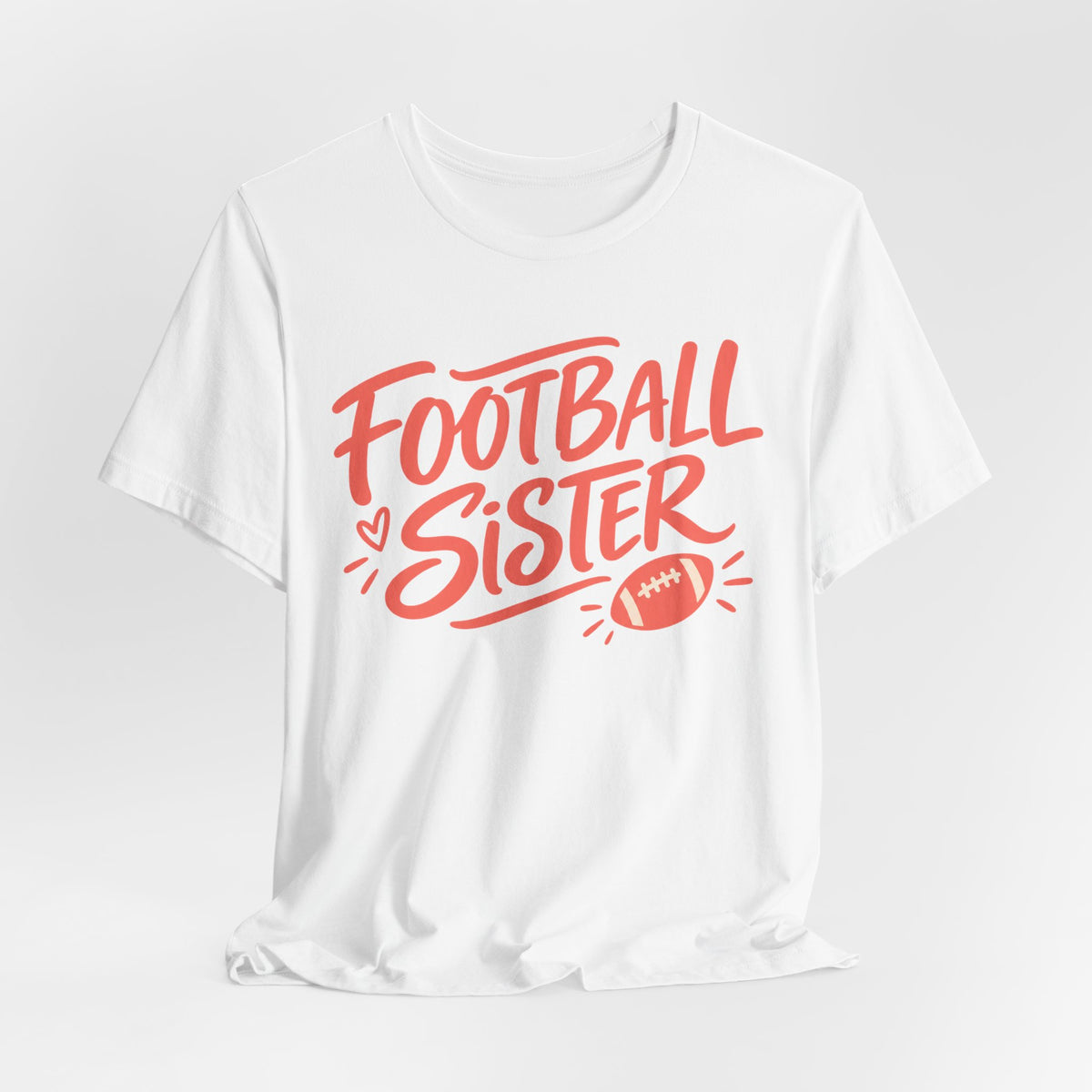 Football Sister Script Tee | Hand Lettered Sis Shirt | Proud Sister Game Day Shirt | Football Sibling Gift Tee