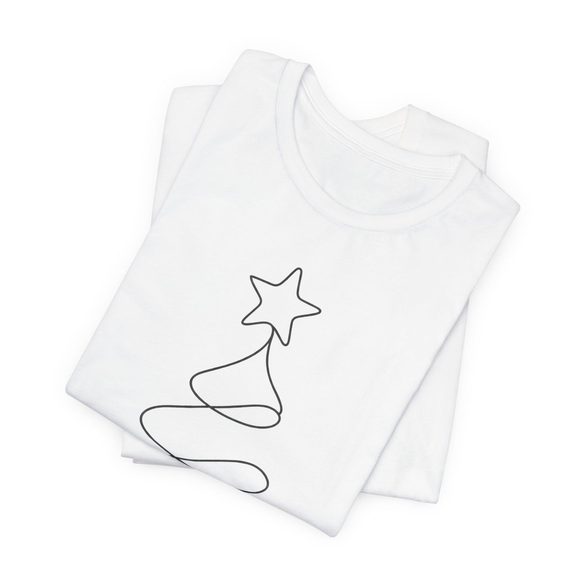 Minimalist Christmas Tree T-Shirt | Scandinavian Line Art Tee | Minimal Holiday Gift Shirt