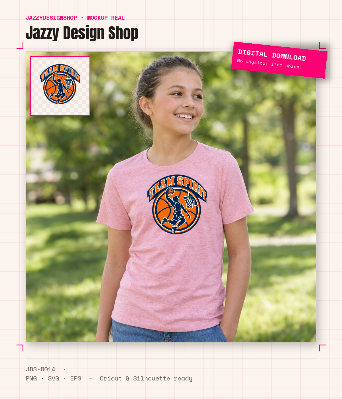 [Digital Download] Dunk Mascot Badge T-Shirt SVG PNG EPS Cricut Silhouette Sublimation Design