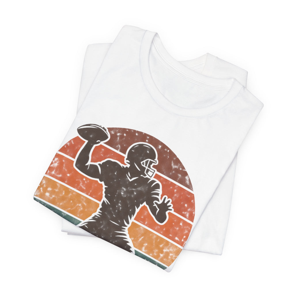 Retro Football Quarterback T-Shirt | Vintage 90s Football Tee | Old School Gridiron Shirt | Football Throwback Gift Shirt