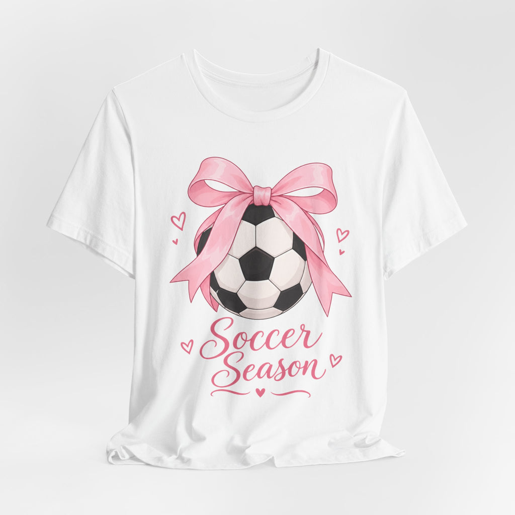 Soccer Mom Tee | Coquette Bow Soccer Mom Design | Soccer Mom Shirt | Game Day Mom Gift | Soccer Mom Gift | Sports Mom Coquette Design