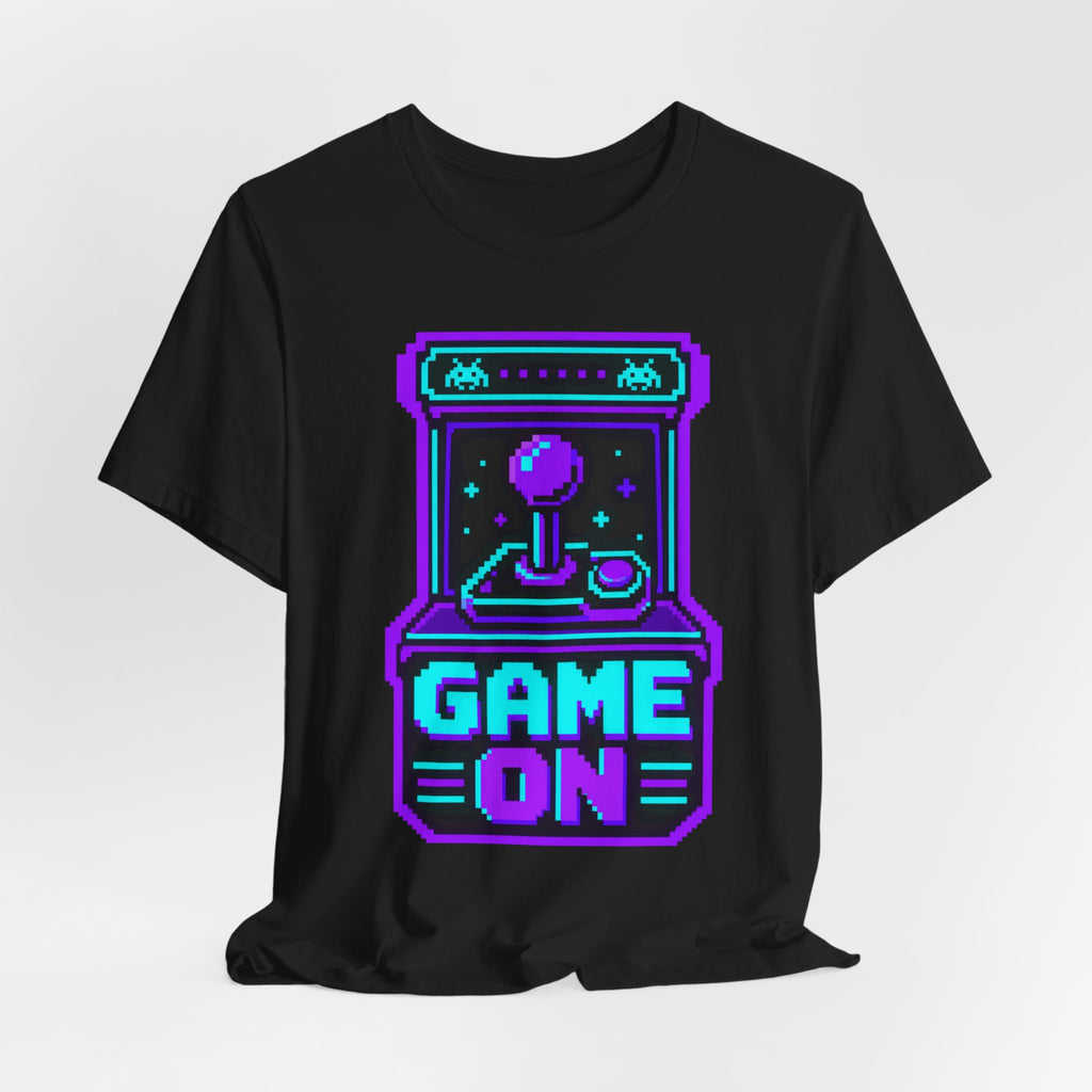 Retro Arcade Gamer Badge T-Shirt | 8-Bit Pixel Gaming Tee | Retro Gamer Gift Shirt