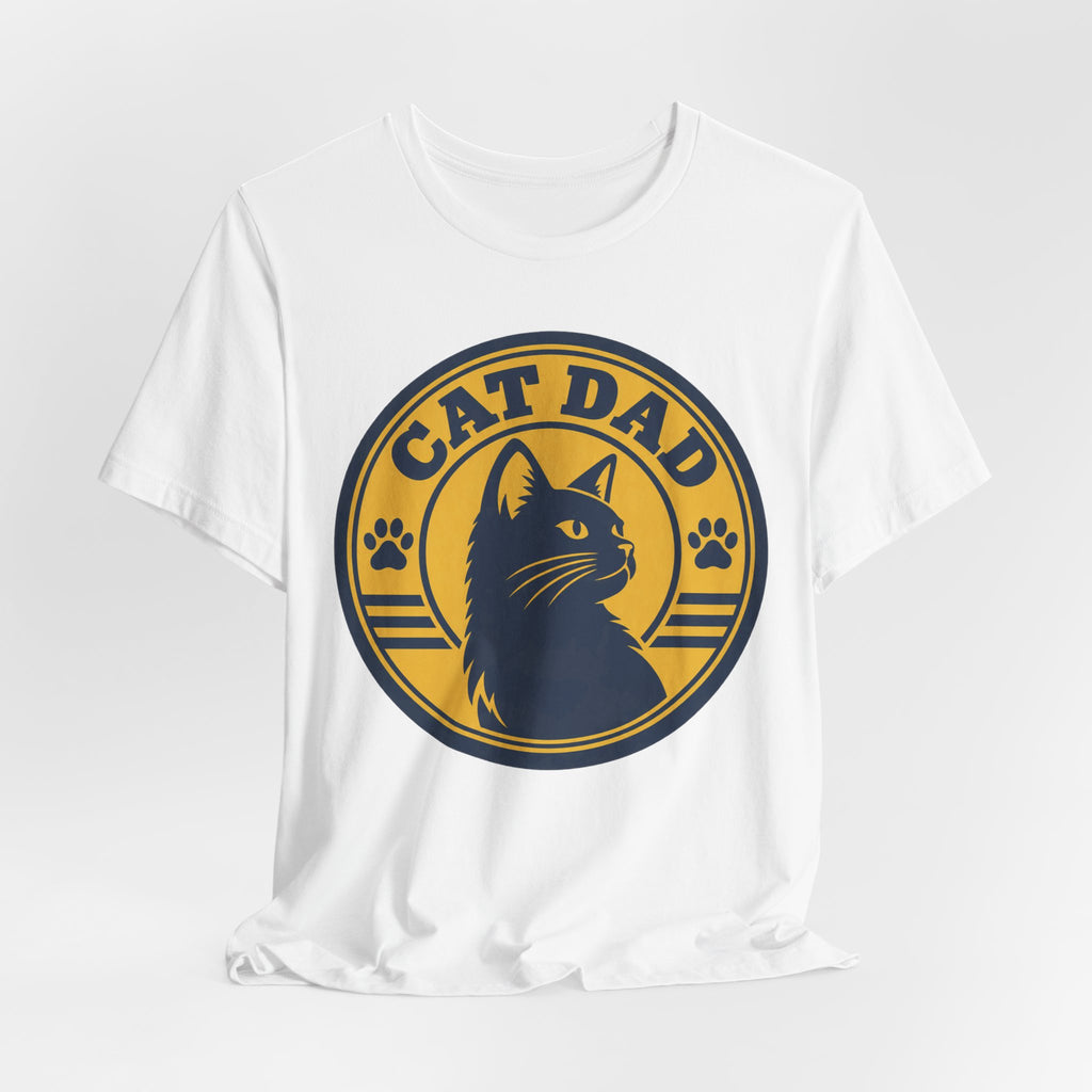 Cat Dad Retro Badge T-Shirt | Cat Lover Gift Shirt | Funny Cat Dad Tee