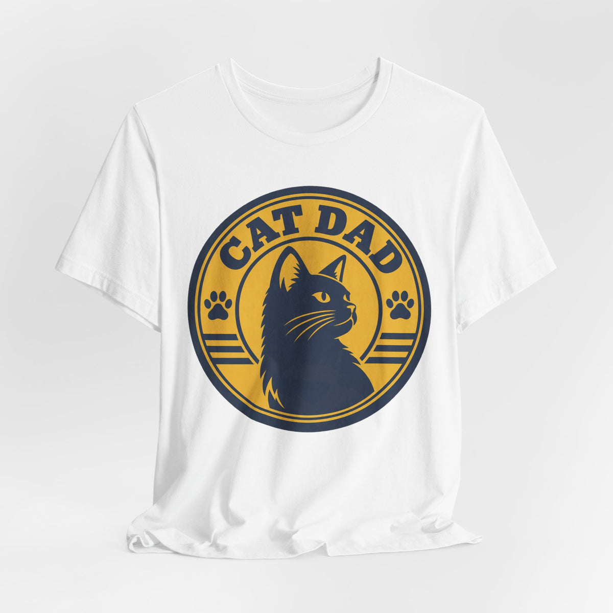 Cat Dad Retro Badge T-Shirt | Cat Lover Gift Shirt | Funny Cat Dad Tee
