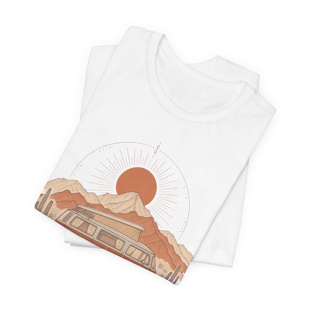 Van Life Boho Sunset T-Shirt | Camper Van Road Trip Tee | Digital Nomad Gift Shirt