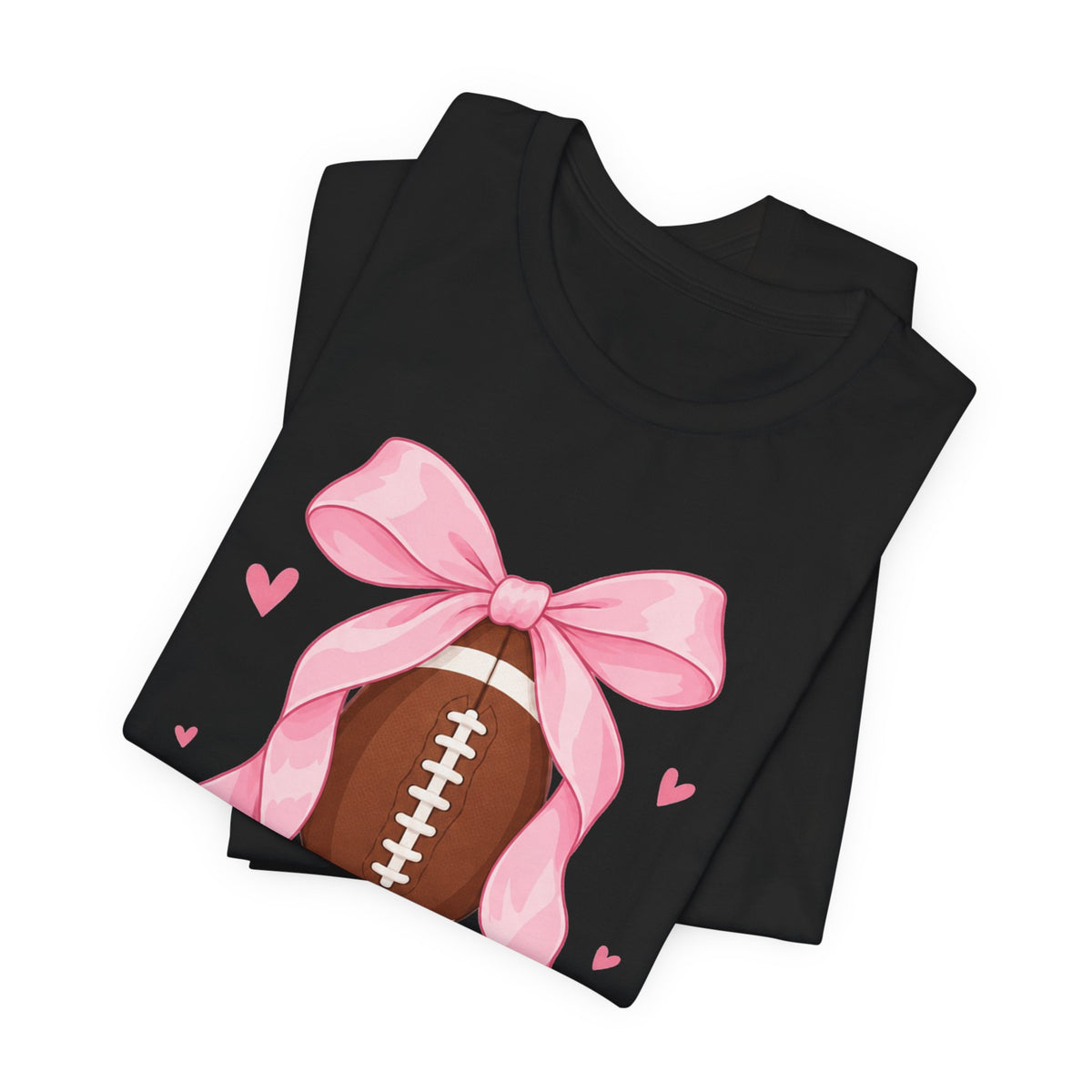 Football Mom Coquette Bow T-Shirt | Sideline Mom Tee | Football Mom Shirt | Game Day Mom Gift Shirt