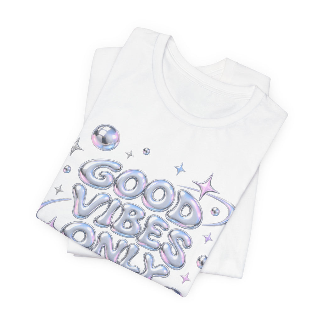 Y2K Chrome Bubble T-Shirt | Y2K Aesthetic Streetwear Tee | 2000s Chrome Text Shirt | Y2K Streetwear Gift Shirt