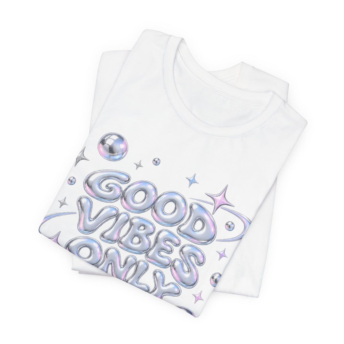 Y2K Chrome Bubble T-Shirt | Y2K Aesthetic Streetwear Tee | 2000s Chrome Text Shirt | Y2K Streetwear Gift Shirt