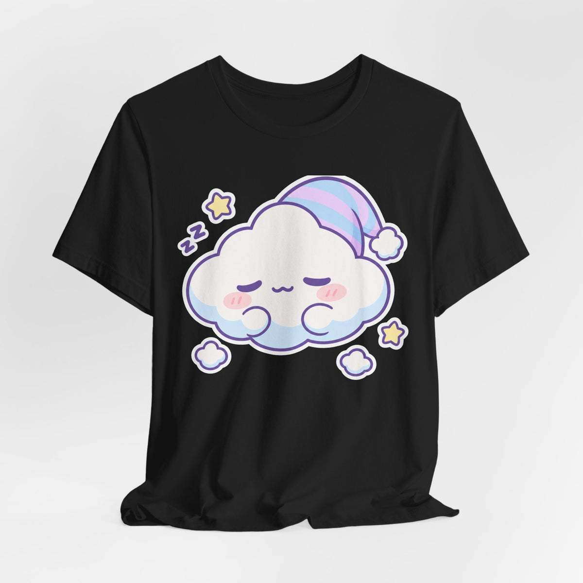 No Thoughts Just Vibes T-Shirt | Kawaii Cute Cloud Tee | Relaxed TikTok Trend Gift Shirt