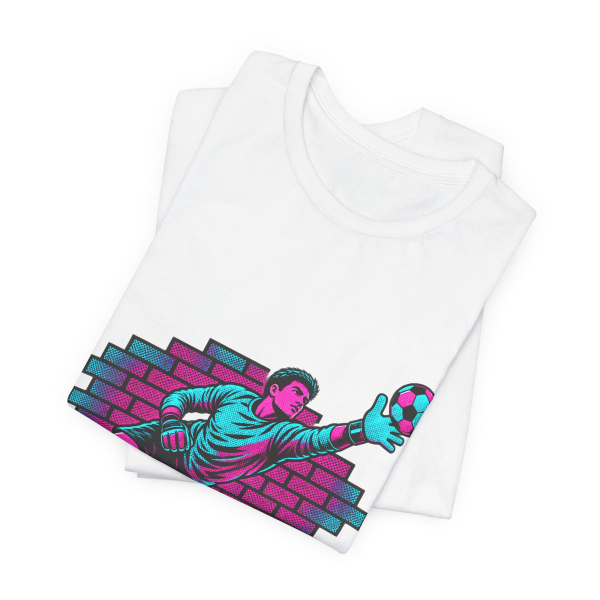 Brick Wall Goalkeeper Neon Tee | Bold Soccer Gloves Shirt | Soccer Goalkeeper Gift | Street Soccer Design