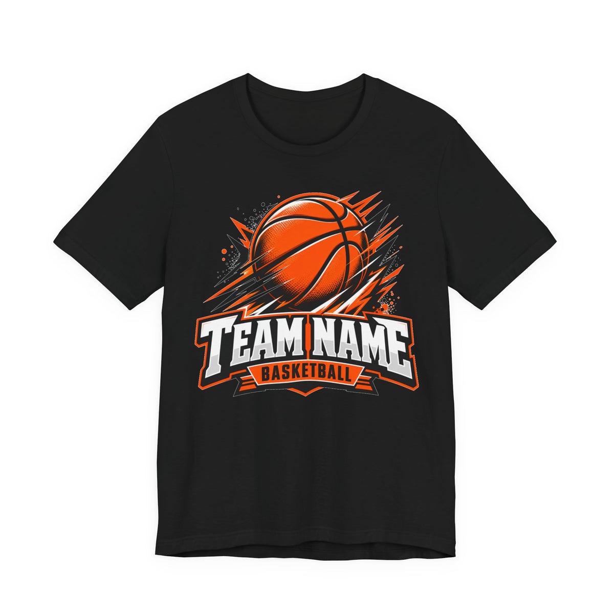 Custom Team Name Basketball Tee | Personalized Bold Team Logo Shirt | Custom Basketball Team Gift | Comic Style Team Logo Design