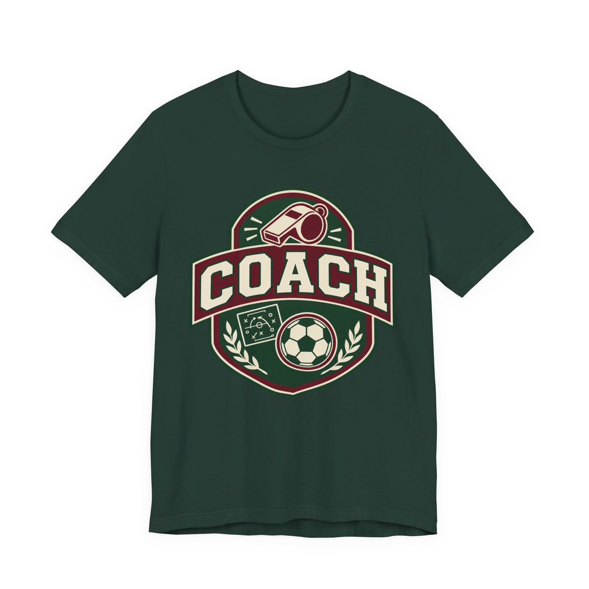 Soccer Coach Tee | Coach Whistle Tactics Badge Design | Soccer Coach Shirt | Coach Appreciation Gift | Soccer Coach Gift | Team Coach Badge Design