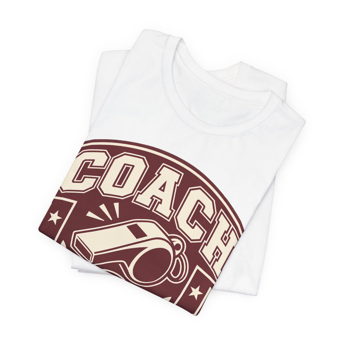 Basketball Coach T-Shirt | Whistle Varsity Badge Tee | Coach Appreciation Gift Shirt