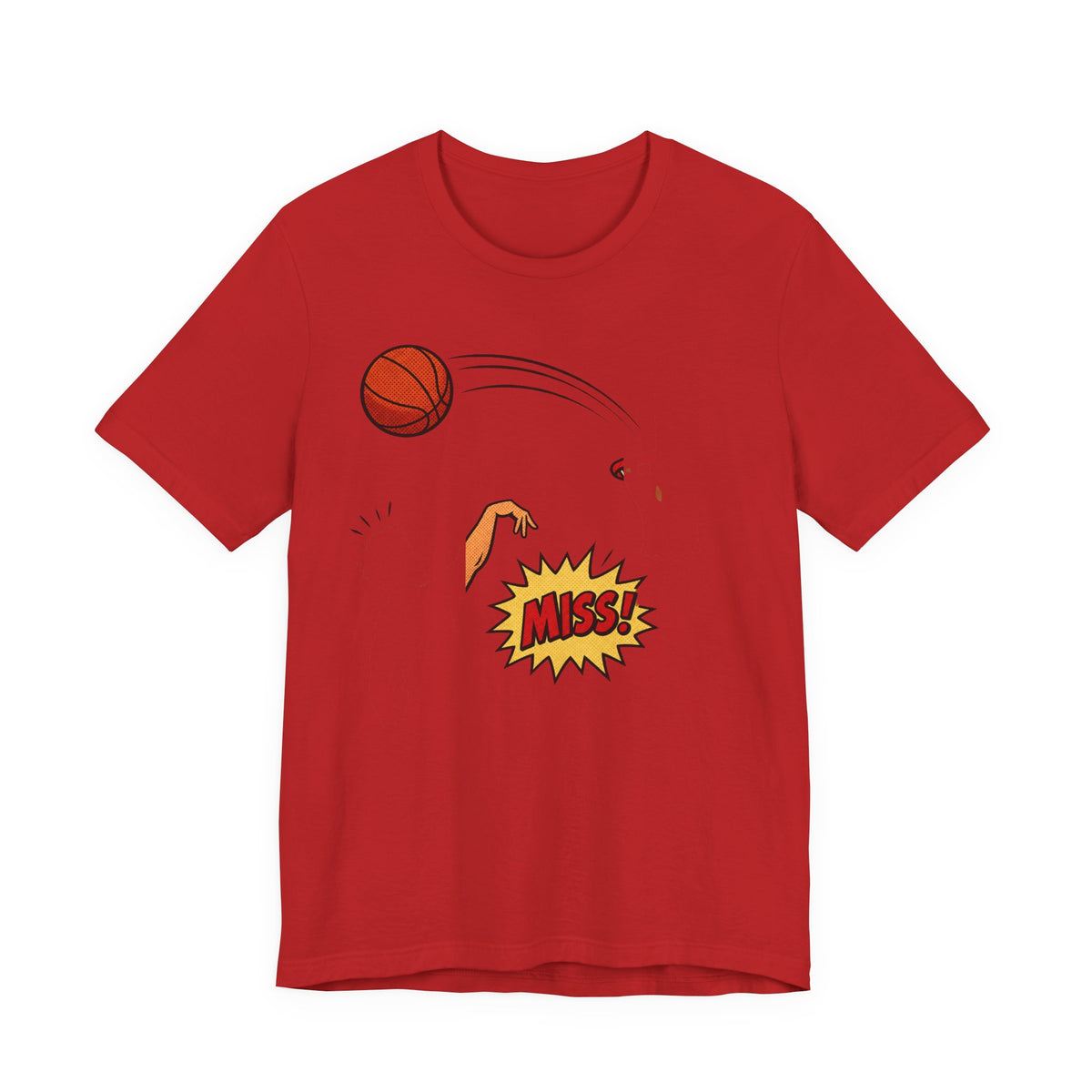Funny Basketball T-Shirt | Airball Comic Halftone Tee | Basketball Humor Shirt | Funny Hoops Gift Shirt | Comic Basketball Tee