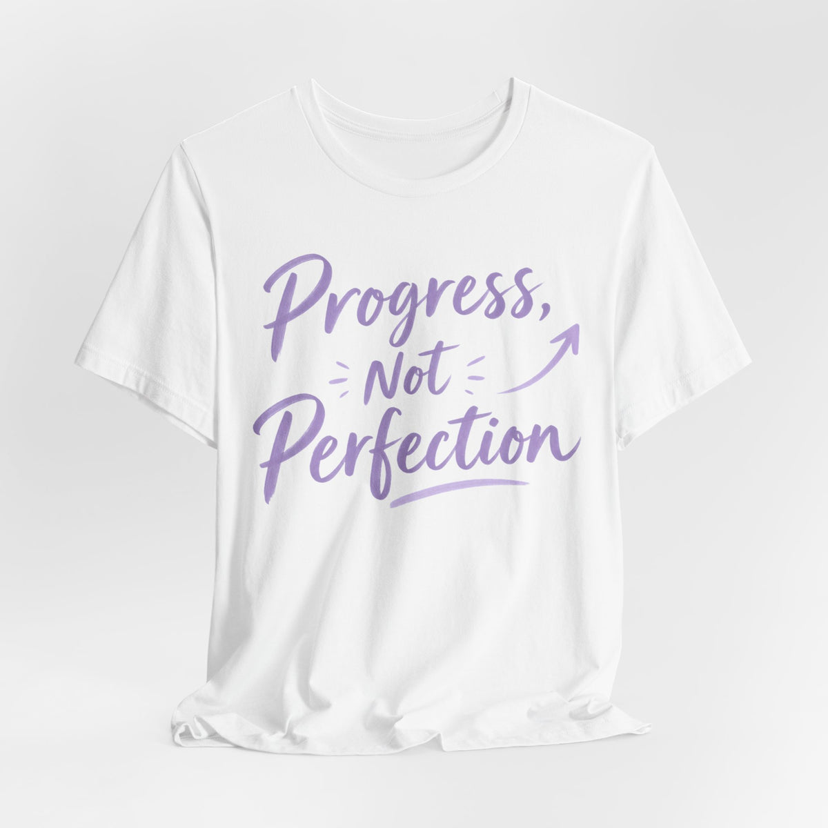 Progress Not Perfection T-Shirt | Hand-Lettered Self Growth Tee | Motivational Gift Shirt
