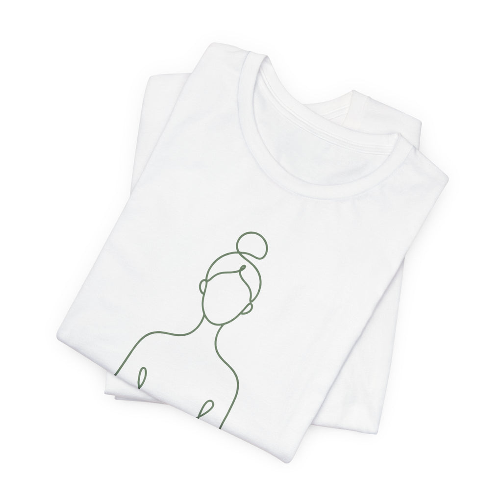 Yoga Flow Minimalist Line Art T-Shirt | Breathe and Flow Yoga Tee | Zen Yoga Gift Shirt