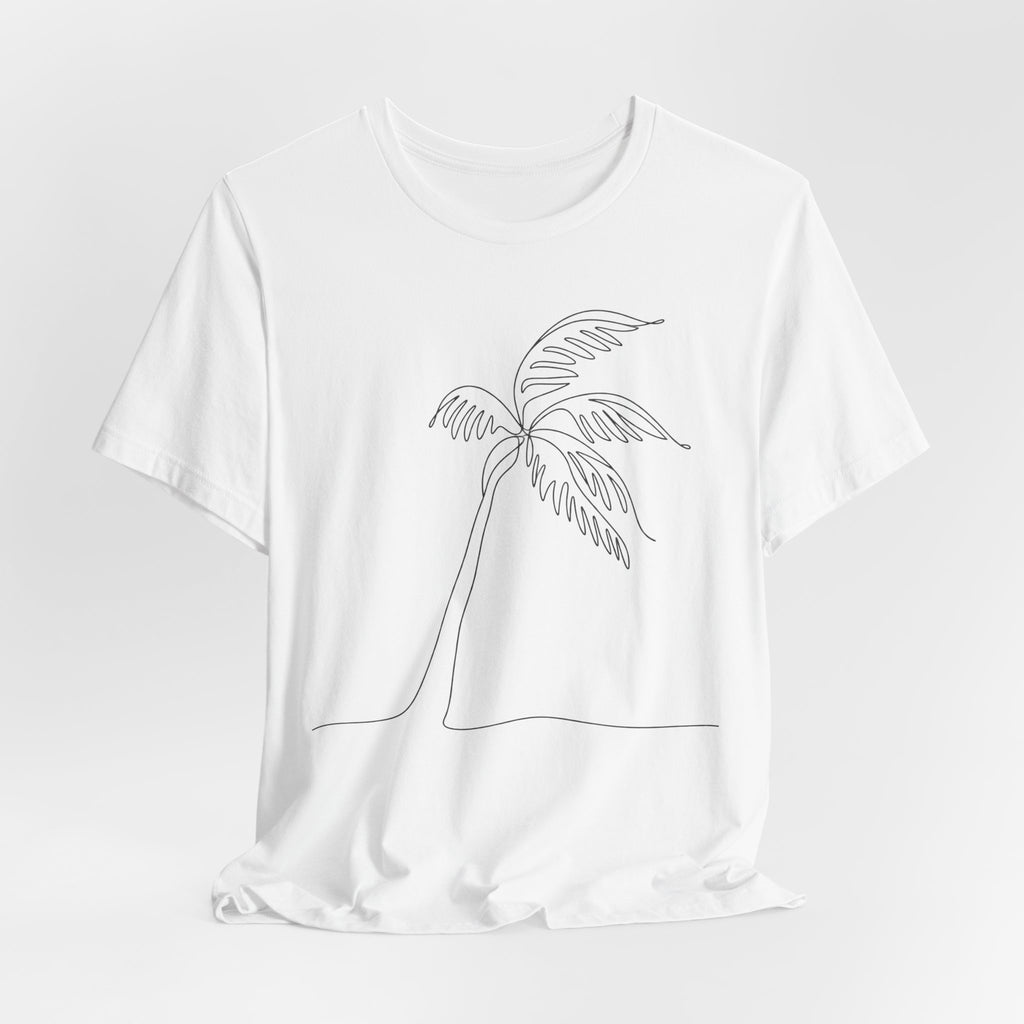 Palm Tree T-Shirt | Minimalist Line Art Summer Tee | Breezy Tropical Gift Shirt