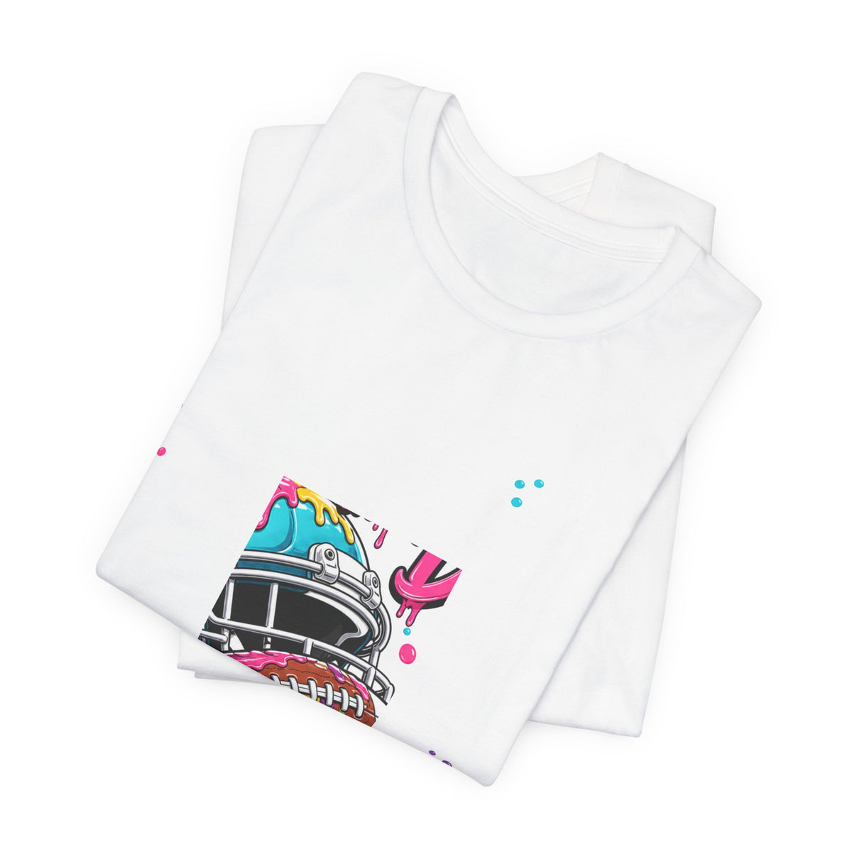 Respect The Drip Neon Tee | Bold Football Paint Drip Shirt | Football Graphic Gift | Bright Sports Tee