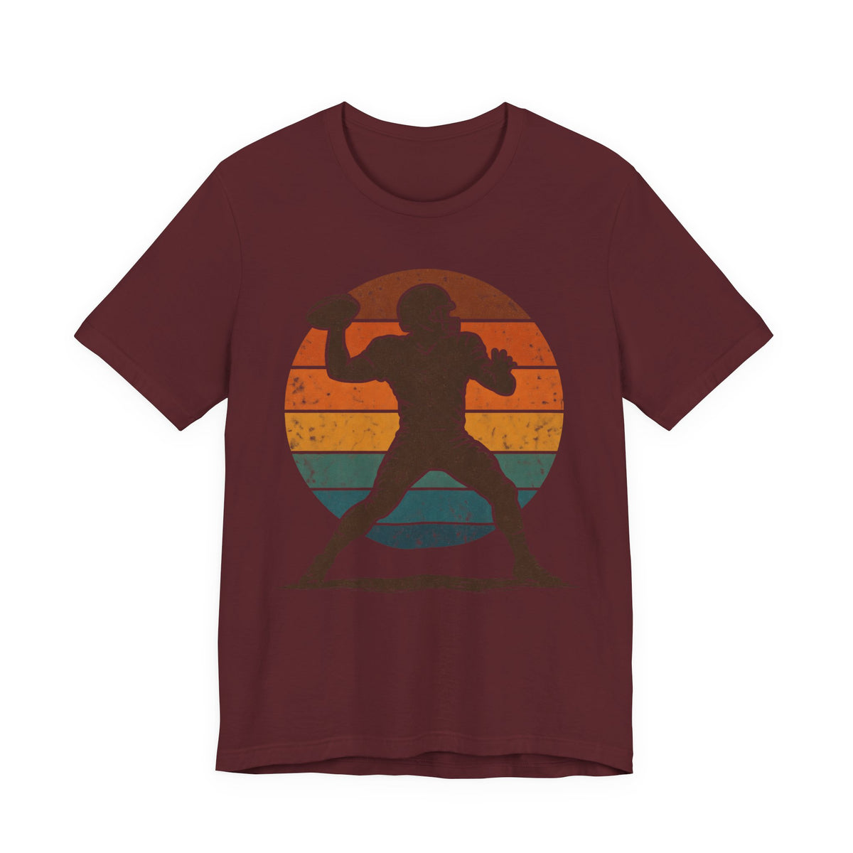 Retro Football Quarterback T-Shirt | Vintage 90s Football Tee | Old School Gridiron Shirt | Football Throwback Gift Shirt