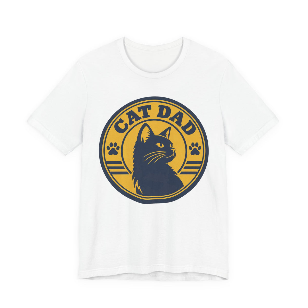 Cat Dad Retro Badge T-Shirt | Cat Lover Gift Shirt | Funny Cat Dad Tee