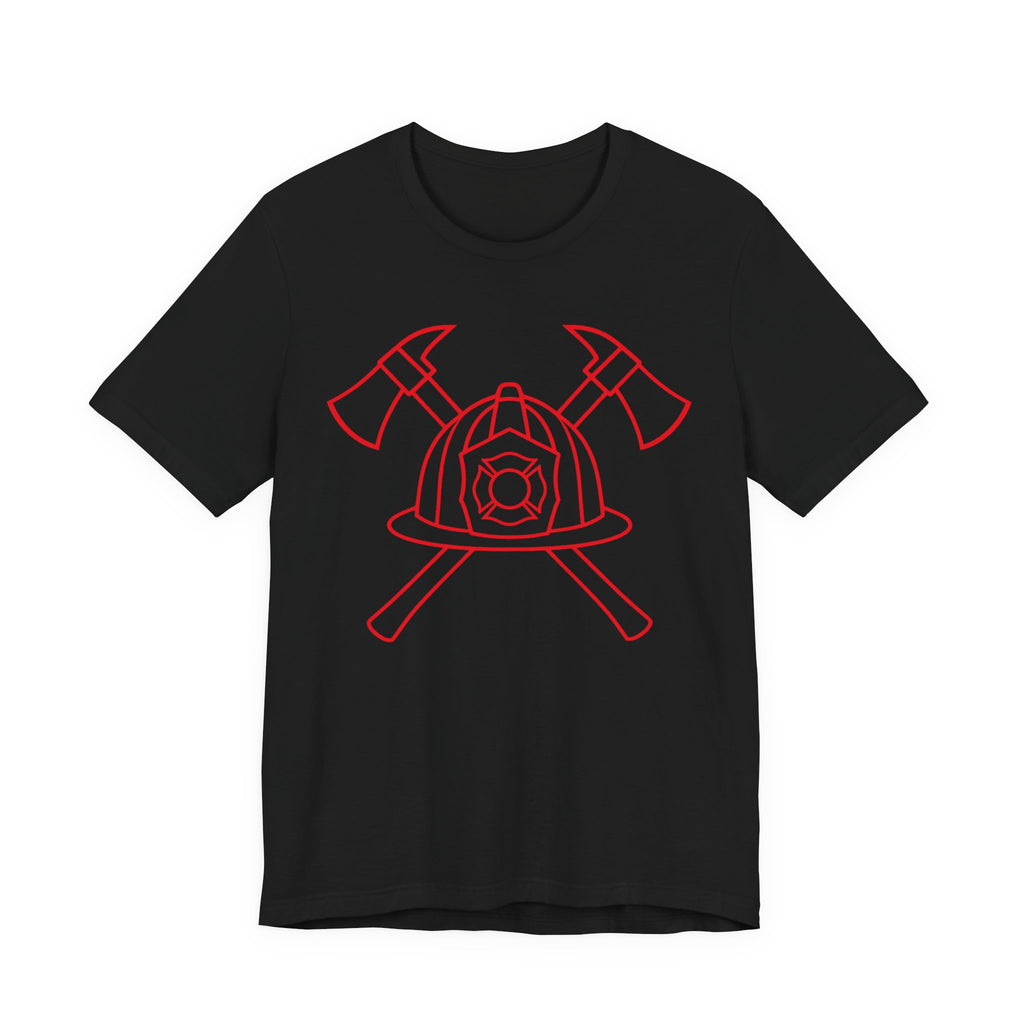 Firefighter Bold Line Emblem T-Shirt | Fire Department Gift Shirt | Firefighter Appreciation Tee