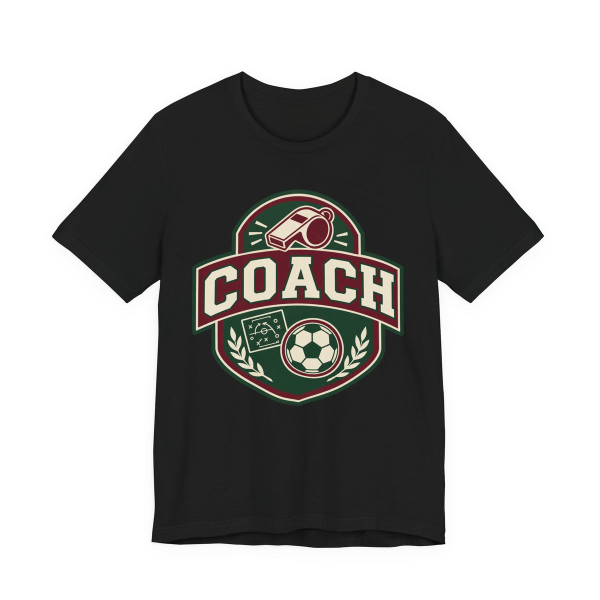 Soccer Coach Tee | Coach Whistle Tactics Badge Design | Soccer Coach Shirt | Coach Appreciation Gift | Soccer Coach Gift | Team Coach Badge Design