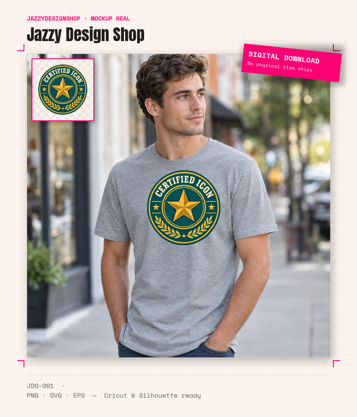 [Digital Download] Certified Icon T-Shirt SVG PNG EPS Cricut Silhouette Sublimation Design